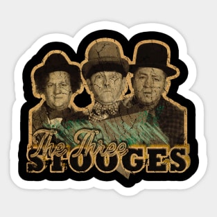 the three Stooges comedy//- vintage retro art Sticker